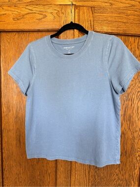 INDUSTRY Women's Washed Blue Crop Tee 100% cotton